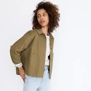 Olive green Barlow Chopped Chore Jacket.